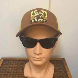 Brown and Yellow 'Howdy' Trucker Hat